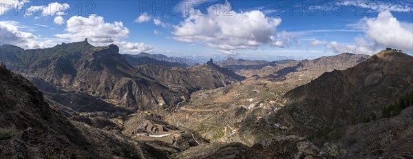 View from Mirador de Degollada Becerra to Roque Bentayga