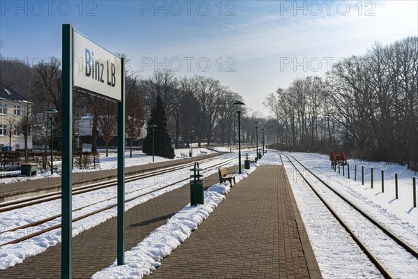 Binz train station on Ruegen in winter