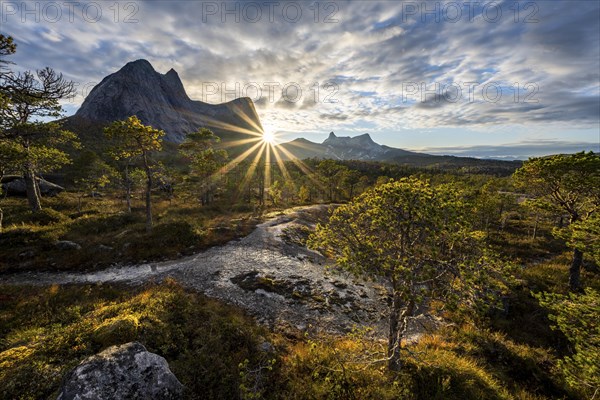 Mount Stortinden at sunset