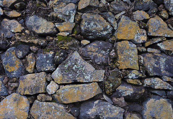 Stone wall on the road to Rocha da Relva