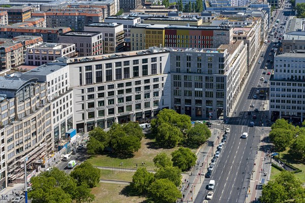 View of Potsdamer Platz with Leipziger Strasse and the Mall of Berlin