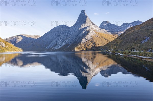 Stetind is reflected in Fjord