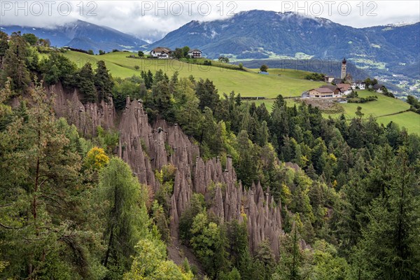 Earth pyramids and San Nicolo church