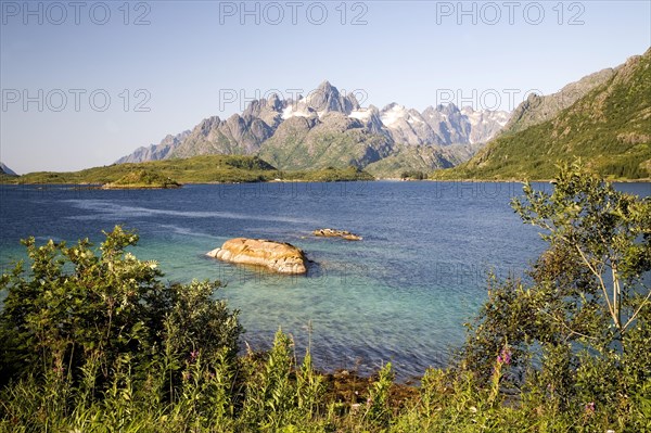 View across the Raftsund to the Trollfjord