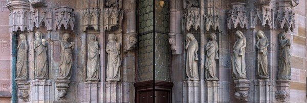 Sculptures of the Wise and the Foolish Virgins at the Bridal Portal c. 1330