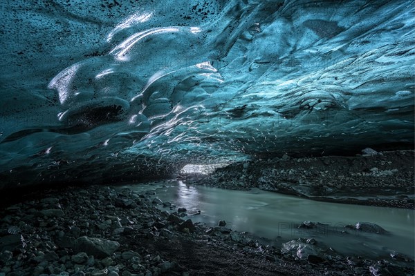 Ice cave in Vatnajoekull glacier