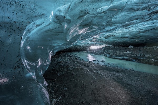 Ice cave in Vatnajoekull glacier