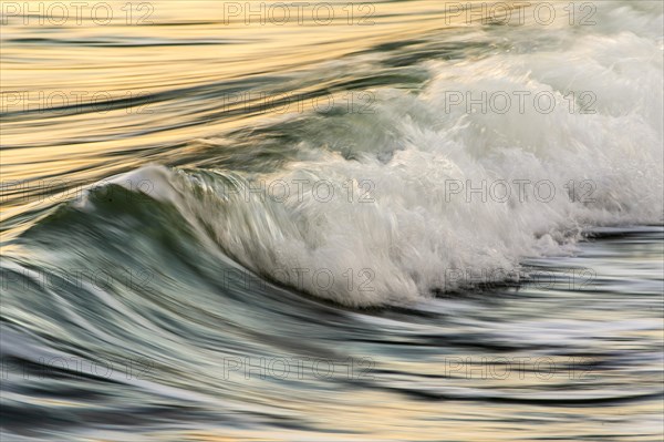 Wave in winter light at Flakstad beach