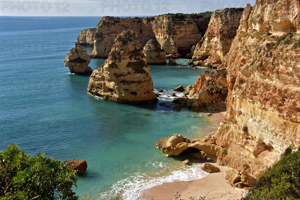 Panorama of Praia do Camilo beach