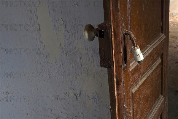 Old door with keyhole