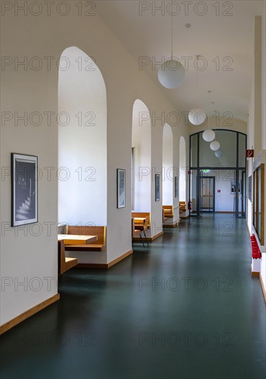 Empty corridors in the Humboldt University building
