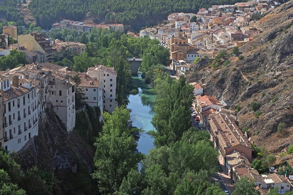 View from above of Cuenca with river