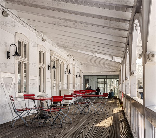 Terrace on the train station of Binz on Ruegen