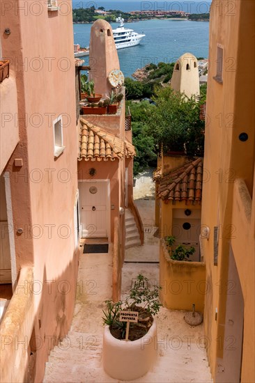 Terracotta style homes in Porto Cervo