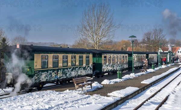 The historic railway Rasender Roland on the island of Ruegen