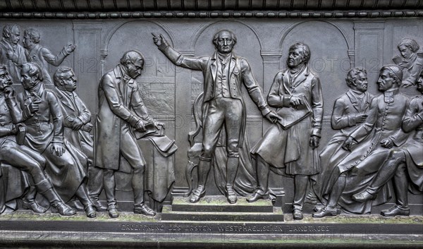 Bronze figures at the base of the monument to Frederick the Great Unter den Linden