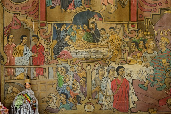 Mural painting in the church Iglesia de San Ignacio de Moxos