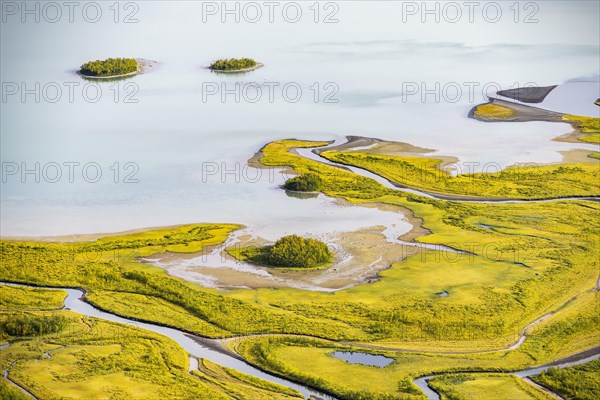 Close-up of the Rapadalen river delta