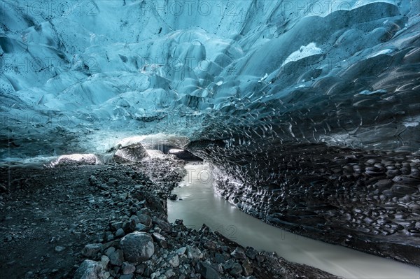 Ice cave in Vatnajoekull glacier