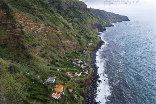 View of the cliff and settlement of Rocha da Relva