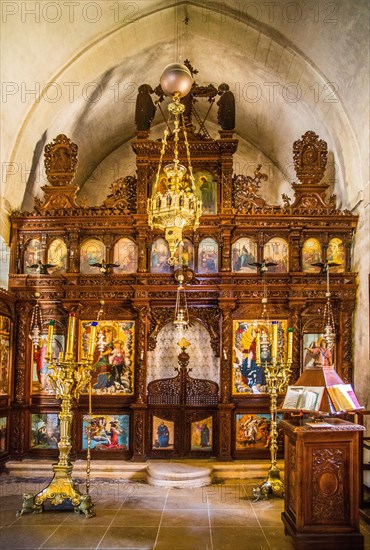 Richly decorated iconostasis