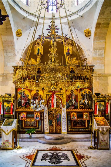 Richly decorated iconostasis