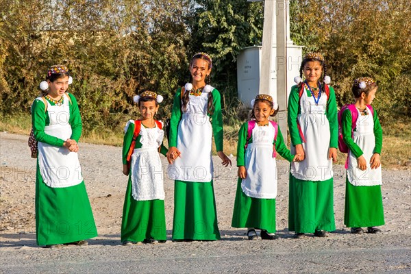 Girl in traditional school dress