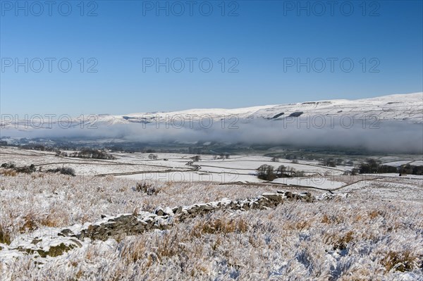 Upper Wensleydale near Hawes covered in snow