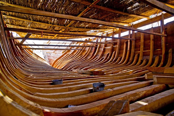 Interior of a dhow