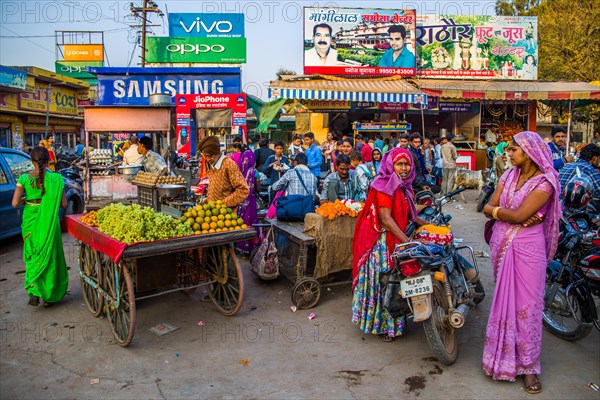 Colourful markets and craftsmen in the old town of Bundi