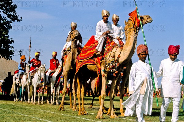 Festive parades with camels and elephants