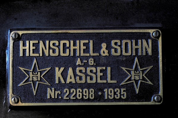 Railway sign Henschel & Sohn Wagenbauer