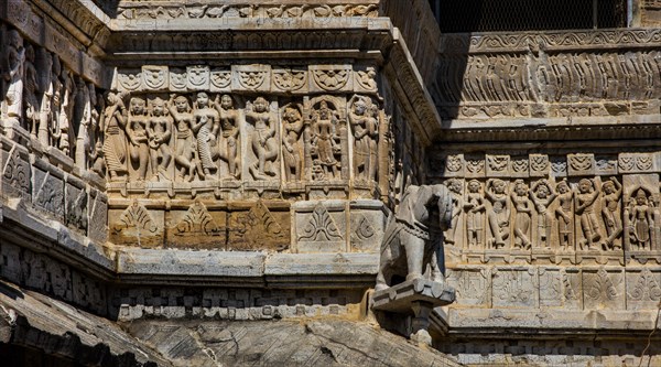 Relief with depictions of Vishnu