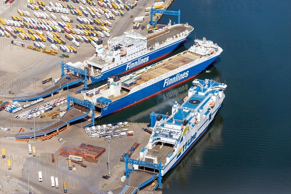 Aerial view of Travemuende Harbour