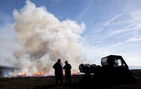 Heather burning on a Grouse Moor in the Yorkshire Dales