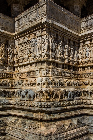 Relief with depictions of Vishnu