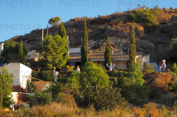 Garden of the Gods in Grima with 12 mosaic sculptures by mosaic artist Eva-Marie Scheppein