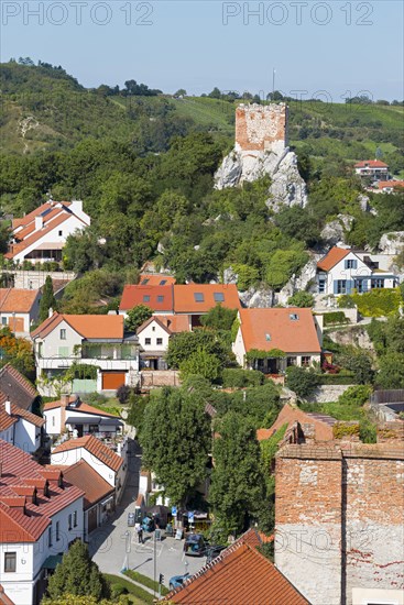 View from the border tower of the chateau to the old town