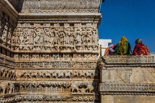 Relief with depictions of Vishnu