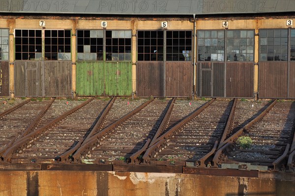 Doors of shunting hall with sidings