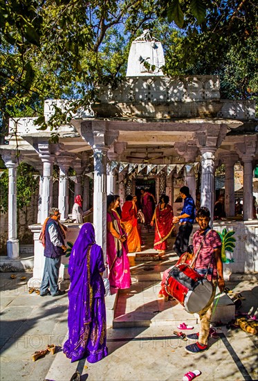 Puja in a small temple in the old town