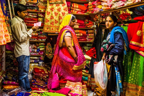 Fabric market at Bapu Bazar