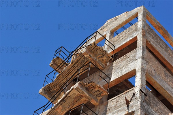 Ruin with stairs of the Denver gold mine in Rodalquilar