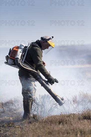 Heather burning on a Grouse Moor in the Yorkshire Dales