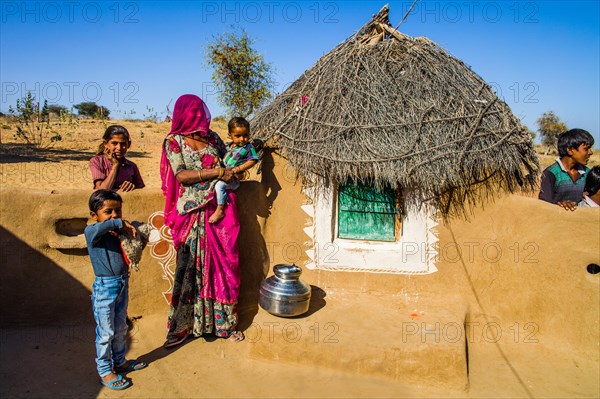 Colourfully dressed desert dwellers