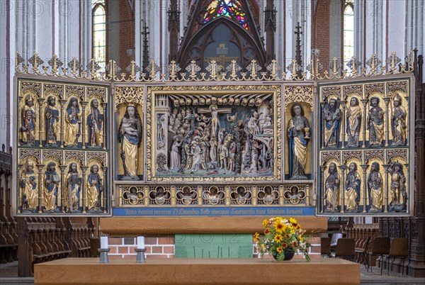 Late Gothic winged altar in St. Marien and St. Johannis Cathedral