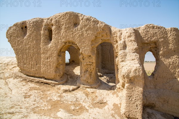 Small Kyzkala fortress with gaffed walls