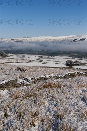 Upper Wensleydale near Hawes covered in snow