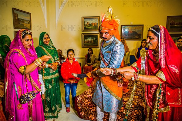 Separate ceremonies of bride and groom