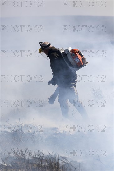 Heather burning on a Grouse Moor in the Yorkshire Dales